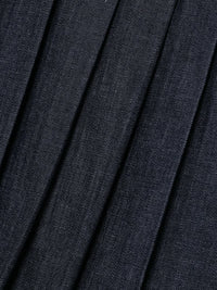 Denim Jacket Coat &amp; Pleated Skirt Two-Piece Set