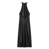 Backless Satin Slip Long Dress