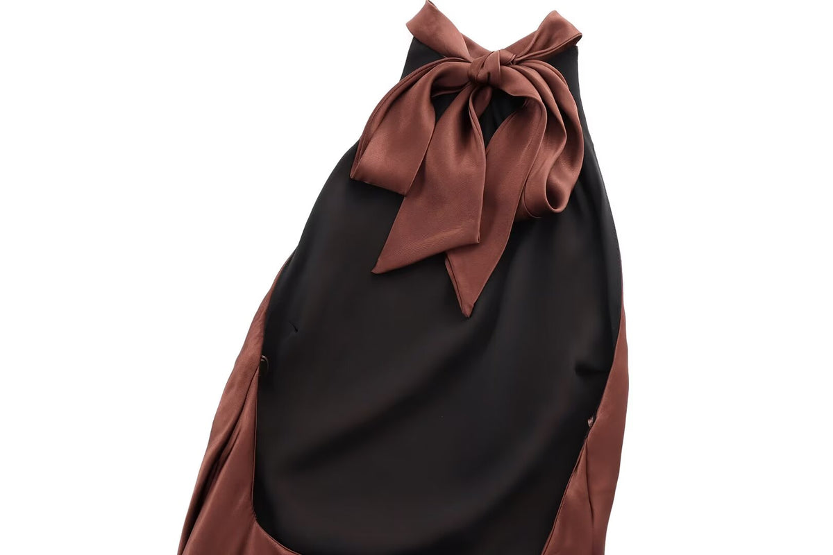Backless Satin Slip Long Dress