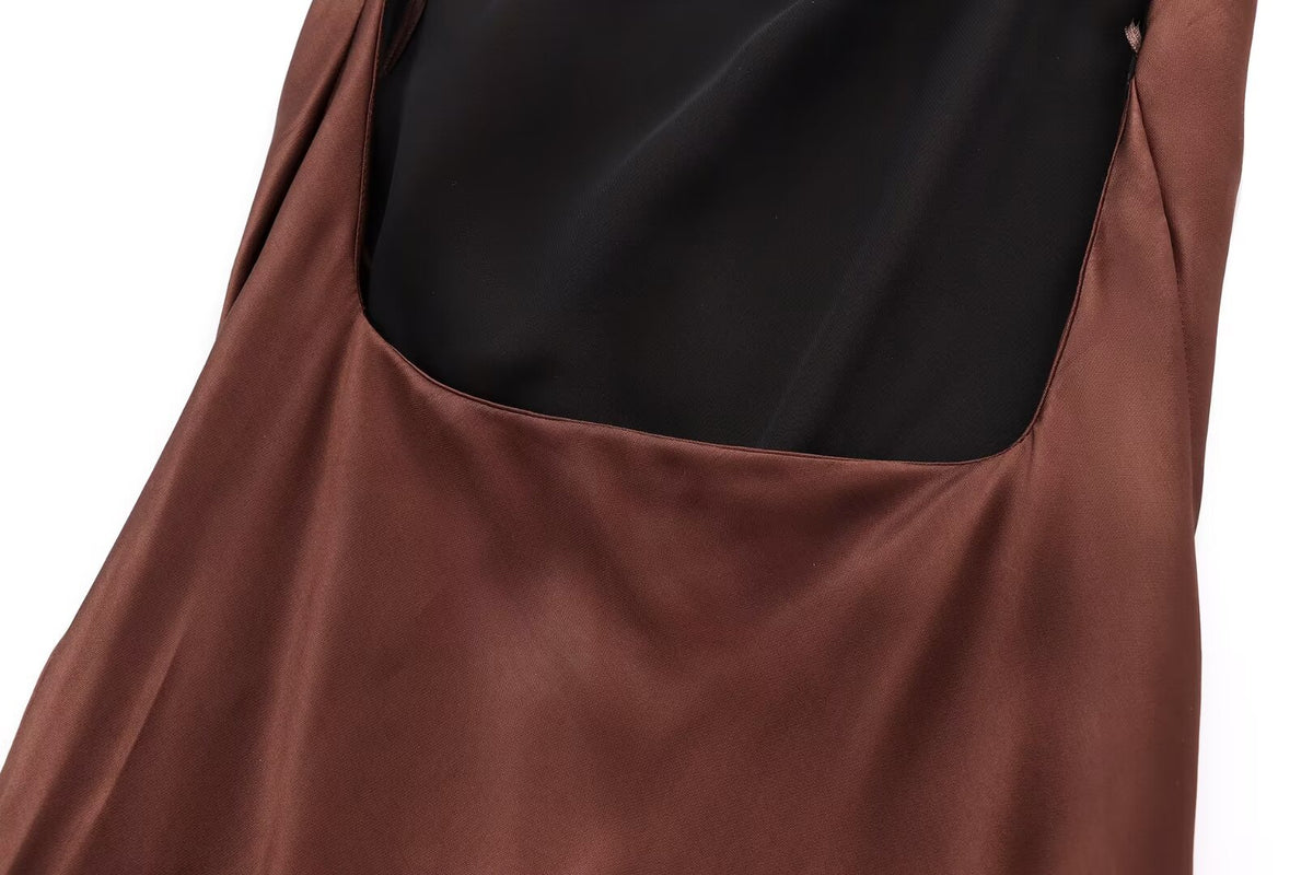 Backless Satin Slip Long Dress