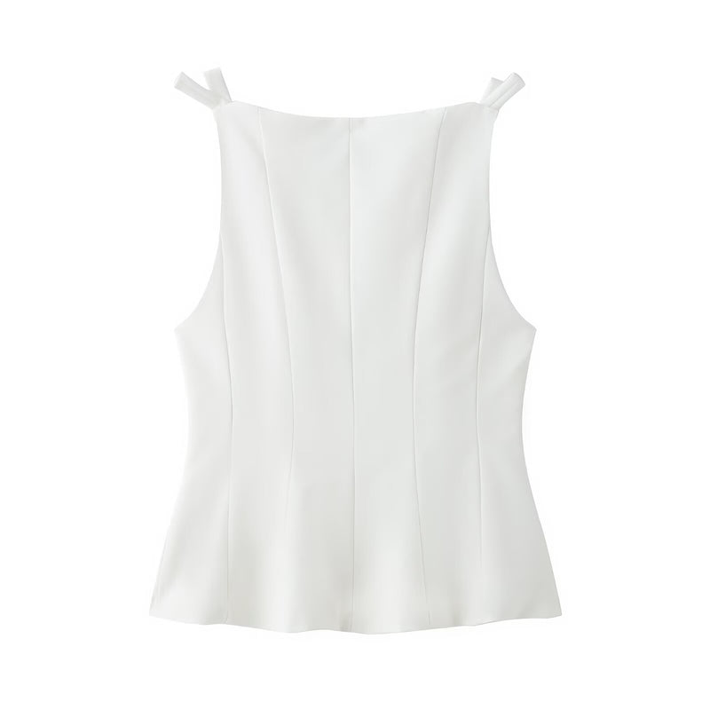 Sleeveless Lace Trim Camisole Top