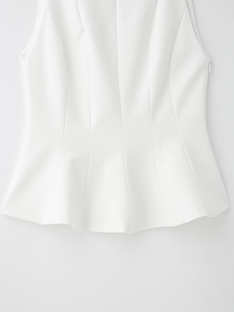Sleeveless Lace Trim Camisole Top