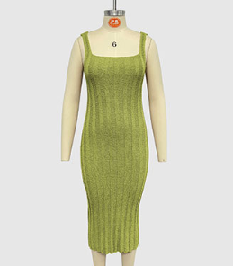 Sleeveless Knit Long Vest Dress