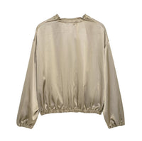 Silk Satin Textured Casual Jacket
