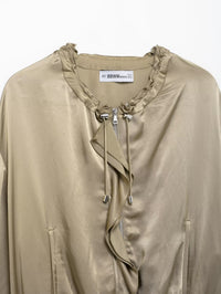 Silk Satin Textured Casual Jacket