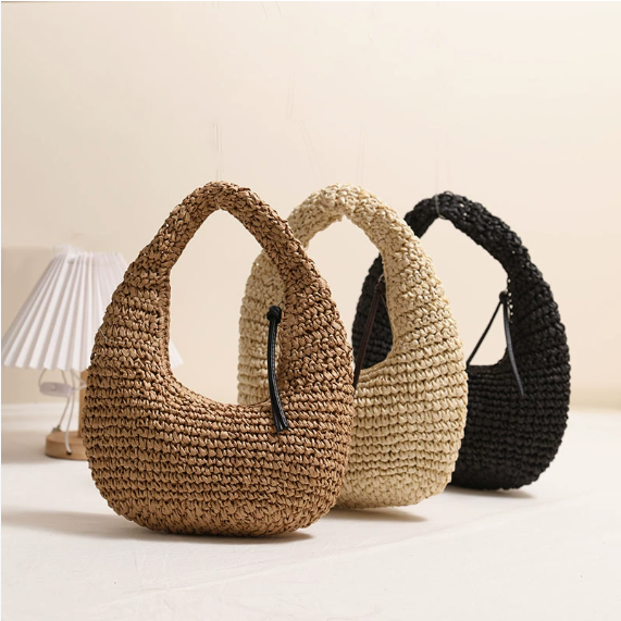 Straw Hand-Carrying Tote Bag