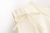 Minimalist Lace Bow Slip Mini Dress