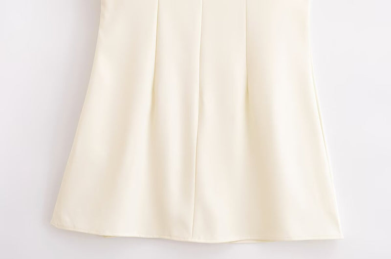 Minimalist Lace Bow Slip Mini Dress
