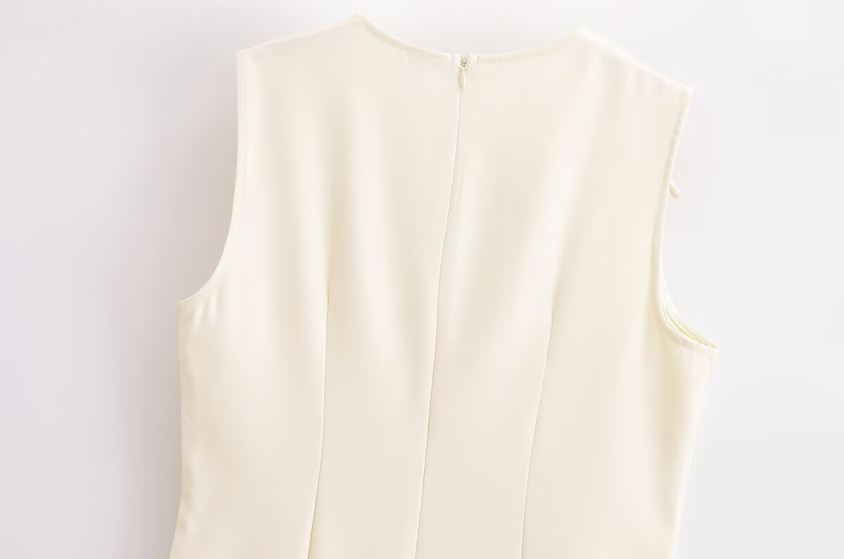 Minimalist Lace Bow Slip Mini Dress