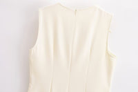 Minimalist Lace Bow Slip Mini Dress