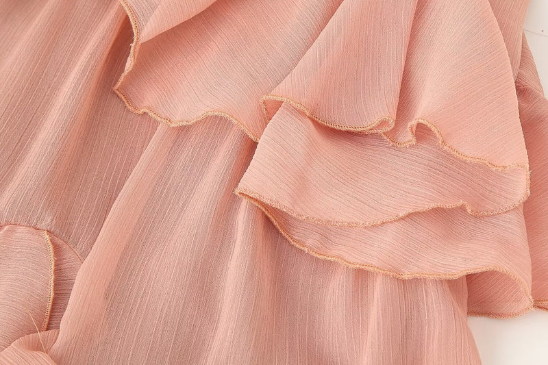 Women Slim Fit Sexy Backless Laminated Decoration Dress Women