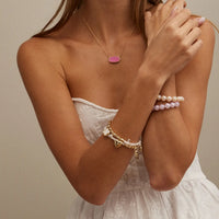 Druzy Stone Charm Short Necklace