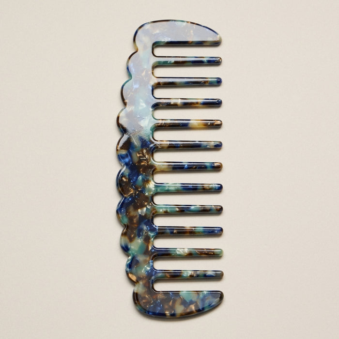 Scalloped Wide Tooth Resin Comb