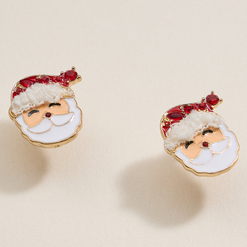 Christmas Santa Claus Stud Earrings