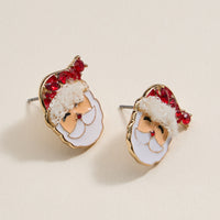 Christmas Santa Claus Stud Earrings