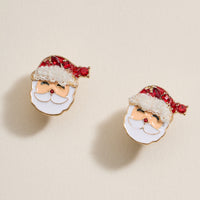 Christmas Santa Claus Stud Earrings