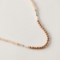 Mixed Bead Anklet – Wood & Pearl Accent Beaded Anklet