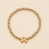 Bubble Letters Beaded Stretch Bracelet 16 Assorted Pack