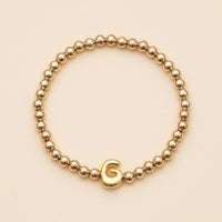 Bubble Letters Beaded Stretch Bracelet 16 Assorted Pack