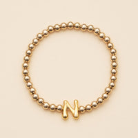 Bubble Letters Beaded Stretch Bracelet 16 Assorted Pack