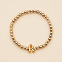 Bubble Letters Beaded Stretch Bracelet 16 Assorted Pack