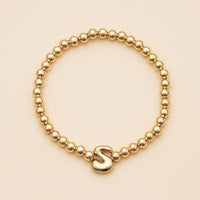 Bubble Letters Beaded Stretch Bracelet 16 Assorted Pack
