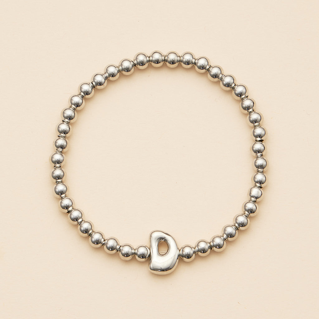 Bubble Letters Beaded Stretch Bracelet 16 Assorted Pack