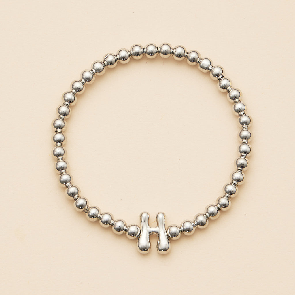 Bubble Letters Beaded Stretch Bracelet 16 Assorted Pack