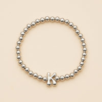 Bubble Letters Beaded Stretch Bracelet 16 Assorted Pack