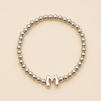 Bubble Letters Beaded Stretch Bracelet 16 Assorted Pack