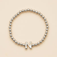 Bubble Letters Beaded Stretch Bracelet 16 Assorted Pack