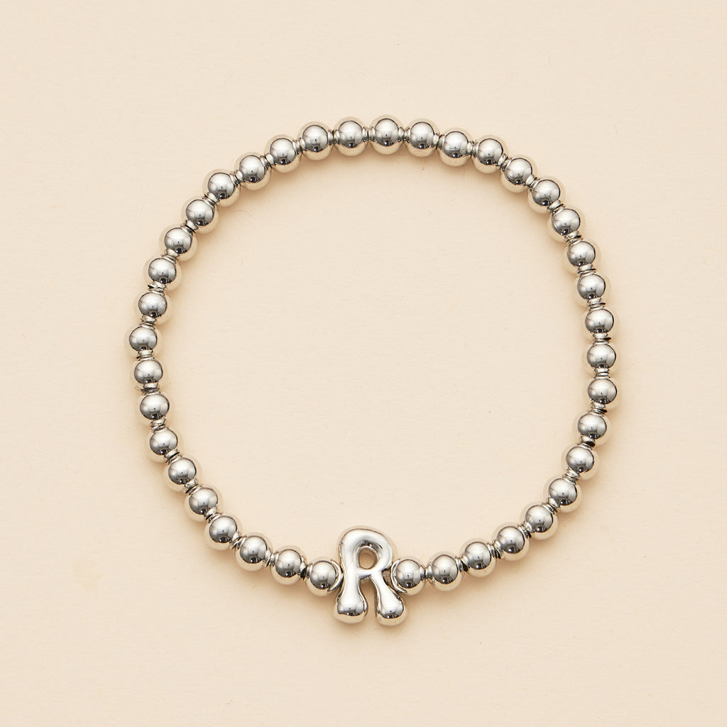 Bubble Letters Beaded Stretch Bracelet 16 Assorted Pack