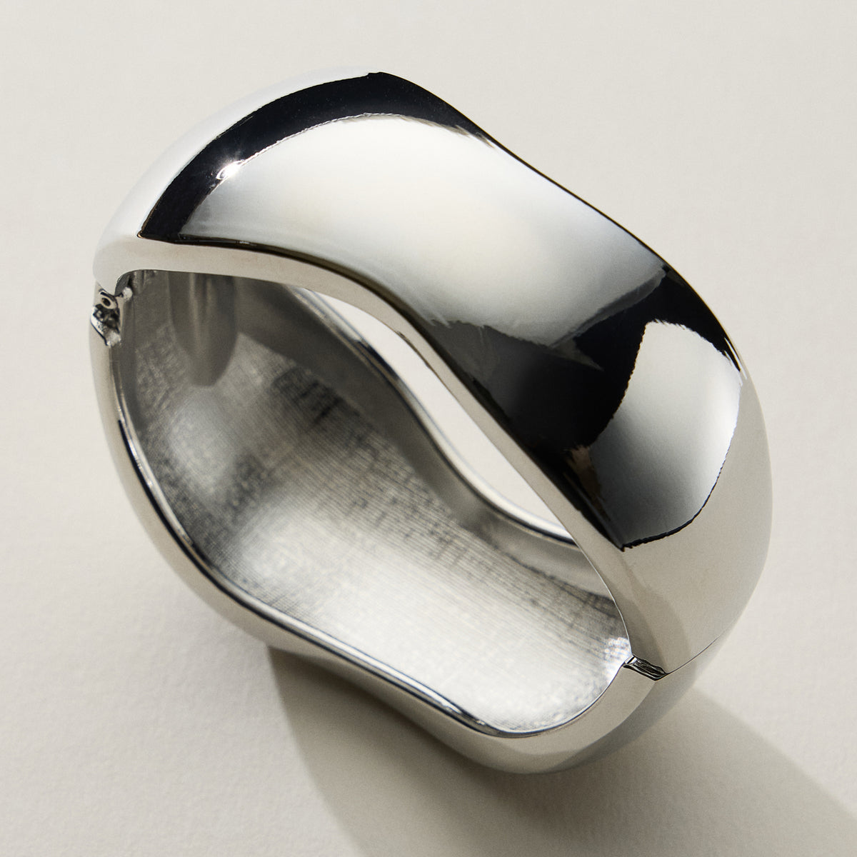 Wide and Wavy 18K Gold Cuff Bracelet