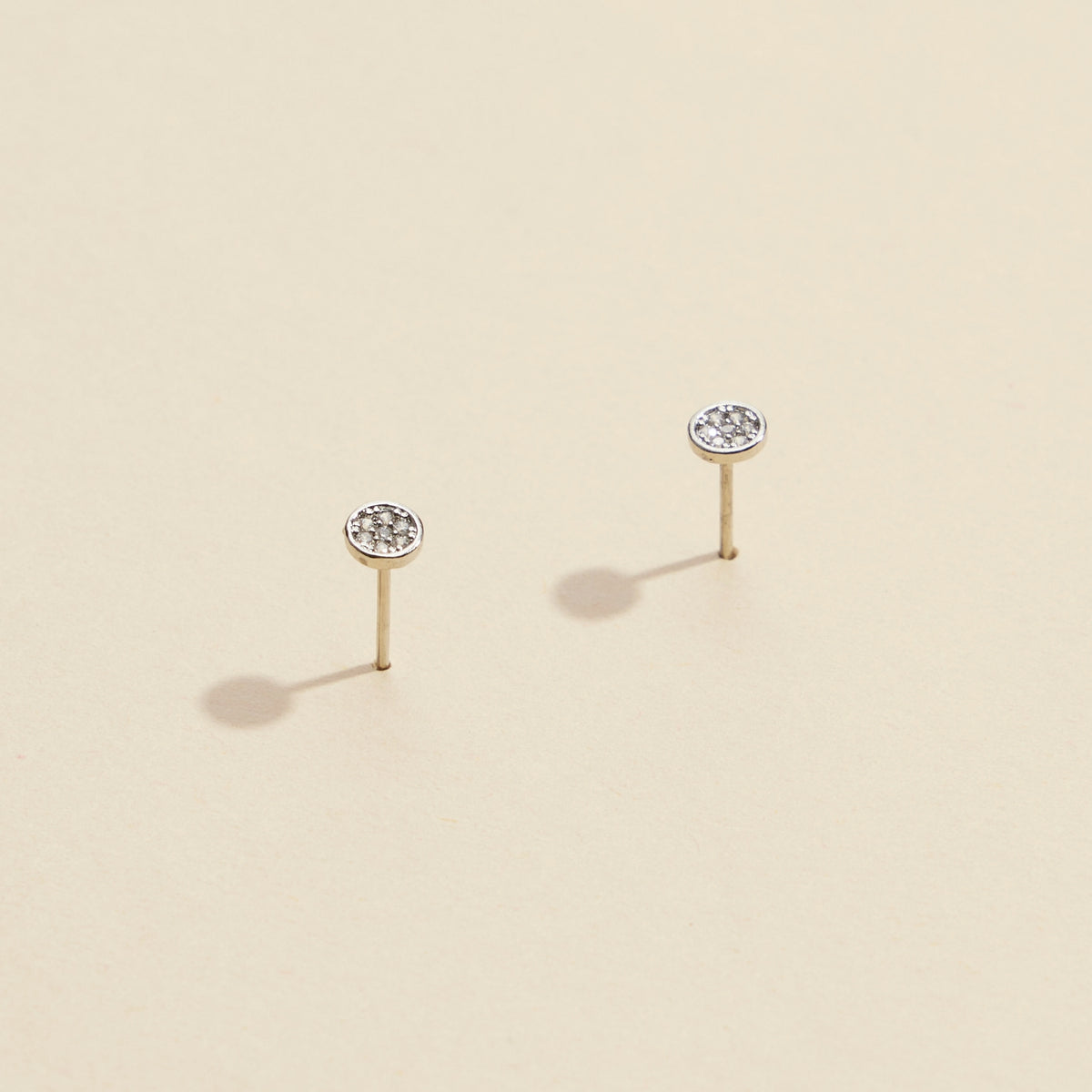 Round Rhinestones Gold Dip Stud Earrings
