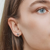 Cross Gold Dip Stud Earrings