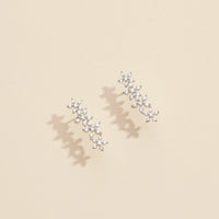Linked Floral Gold Dip Stud Earrings