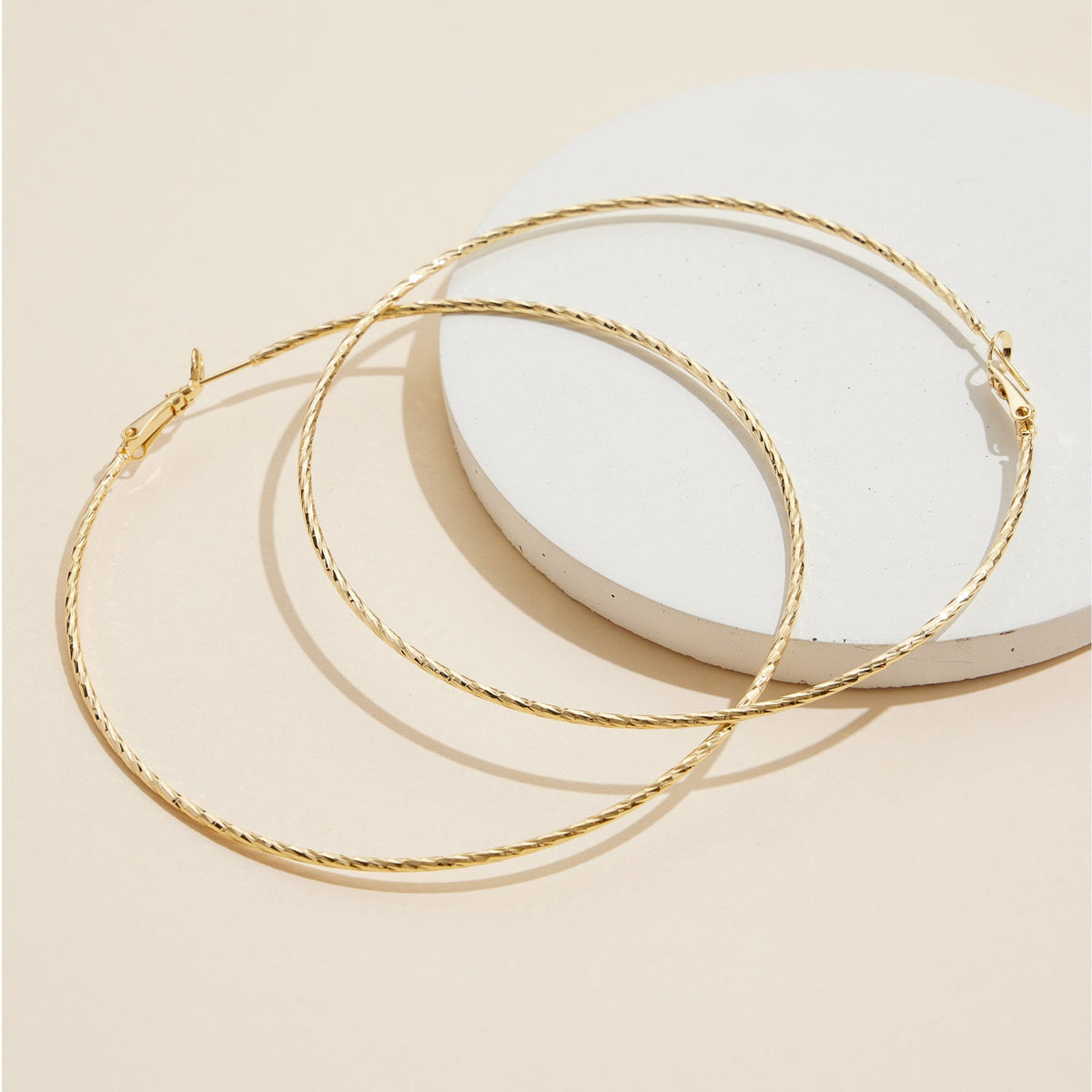 Textured Twist Hoop Earrings | Gold & Silver
