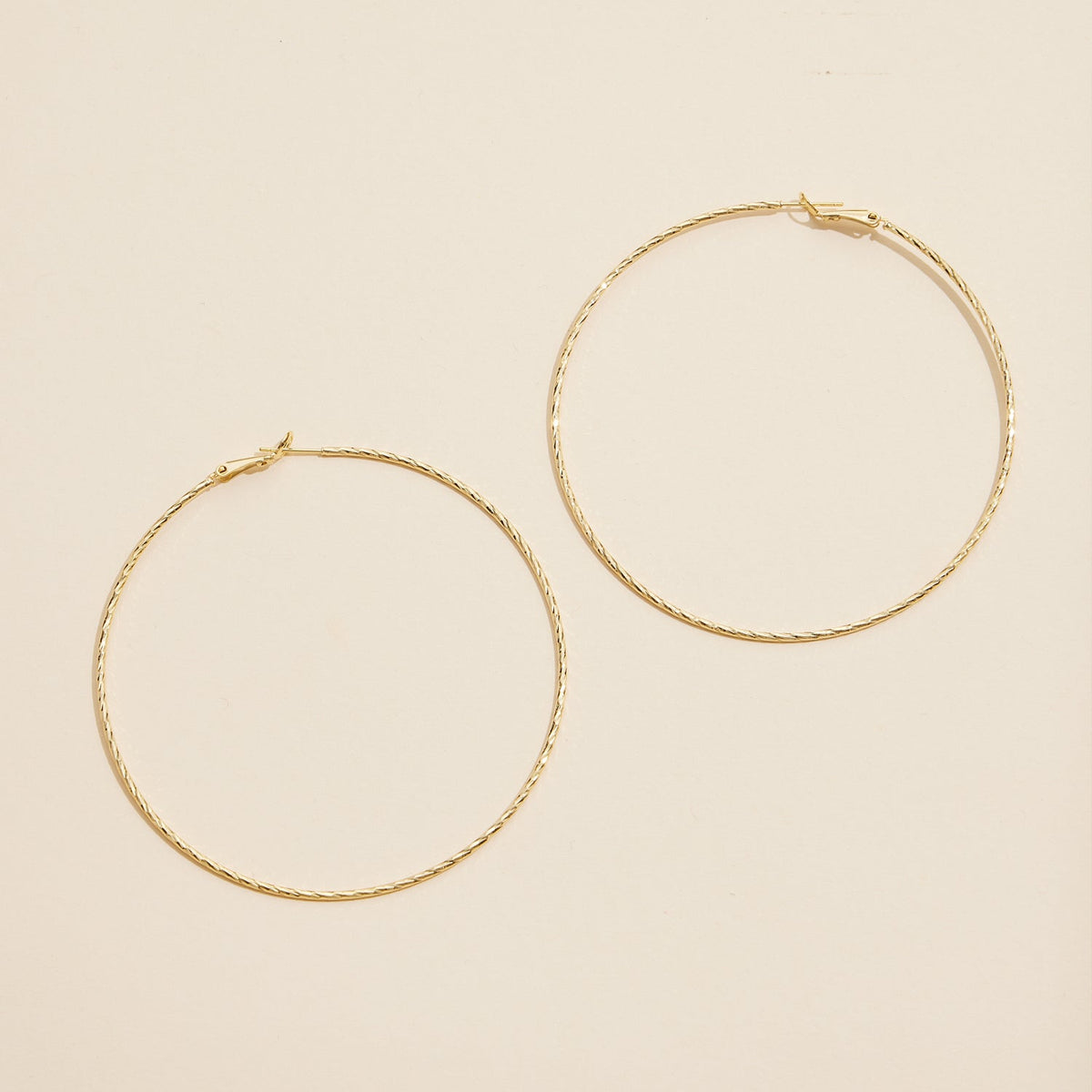 Textured Twist Hoop Earrings | Gold & Silver