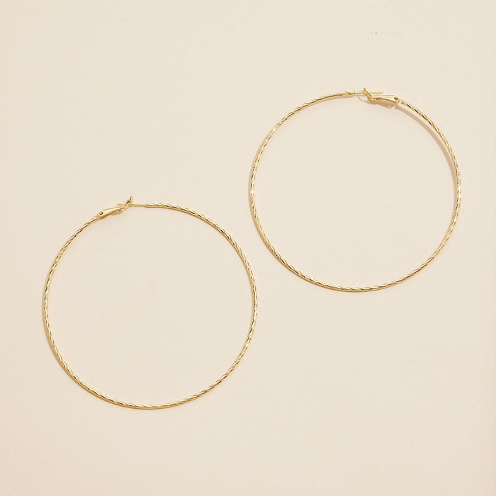 Textured Twist Hoop Earrings | Gold & Silver