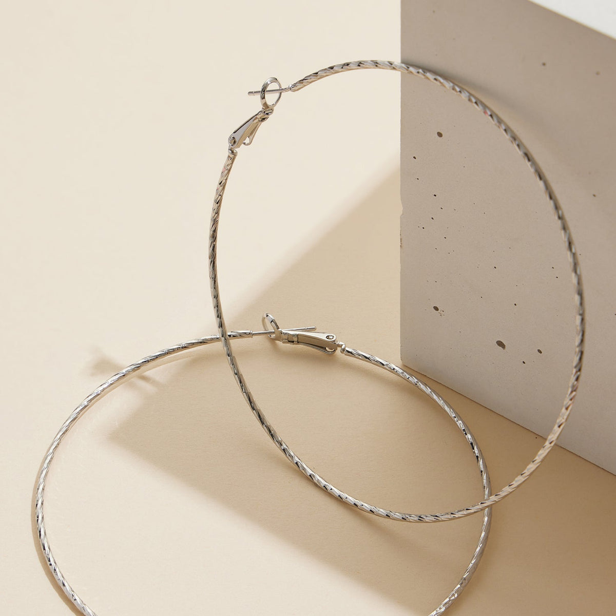 Textured Twist Hoop Earrings | Gold & Silver