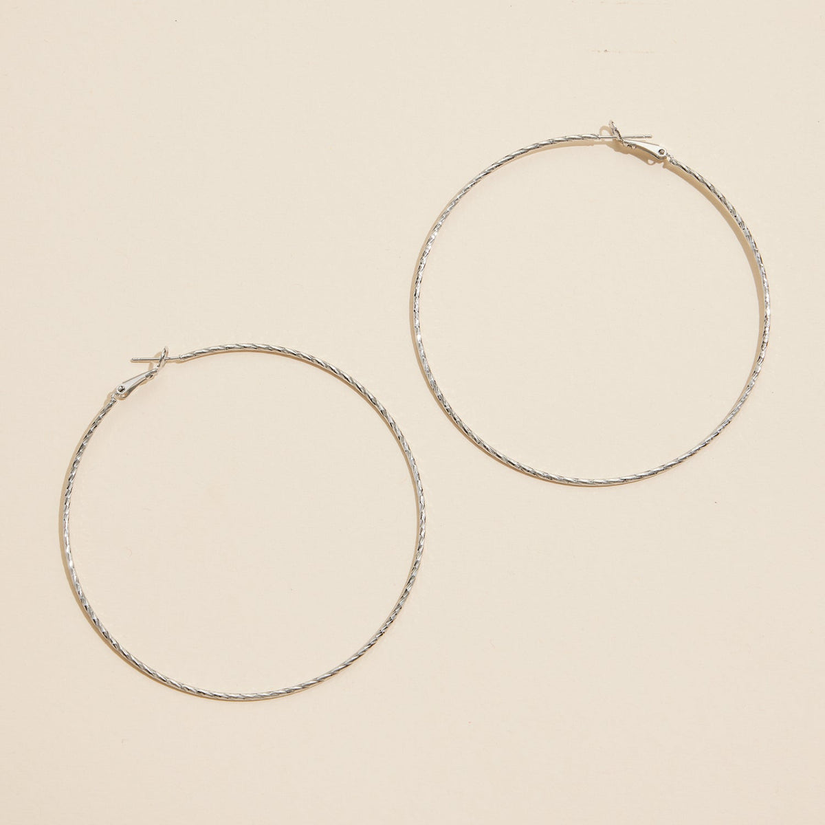 Textured Twist Hoop Earrings | Gold & Silver