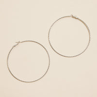 Textured Twist Hoop Earrings | Gold & Silver