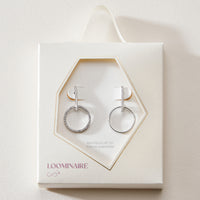 Gold Dipped Geometric Circle Drop Earrings
