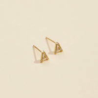 Letters Basic Gold Dipped Stud Earrings