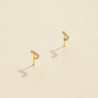Letters Basic Gold Dipped Stud Earrings