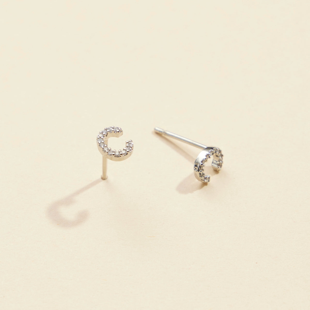 Letters Basic Gold Dipped Stud Earrings