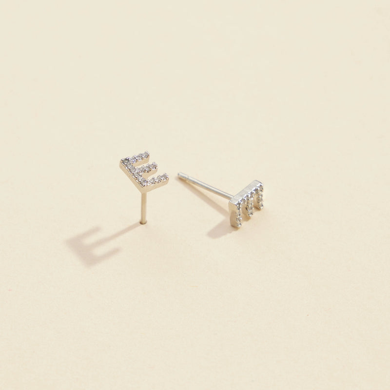 Letters Basic Gold Dipped Stud Earrings