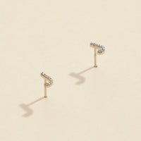 Letters Basic Gold Dipped Stud Earrings