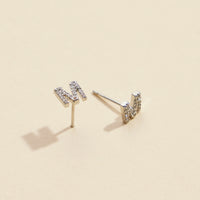 Letters Basic Gold Dipped Stud Earrings