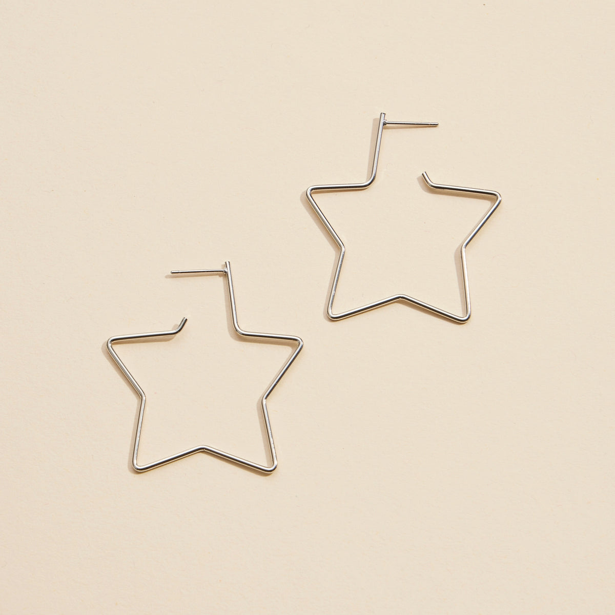 Star Gold Dip Hoop Earrings